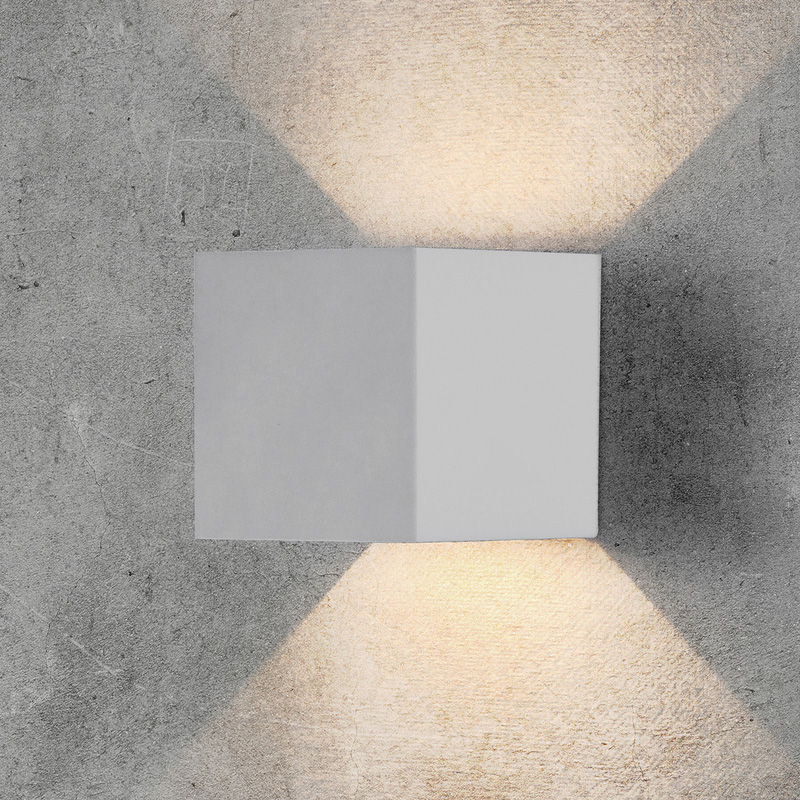 V-TAC 5W LED IP65 Square Wall Light with Adjustable Beam White 700lm Cool White