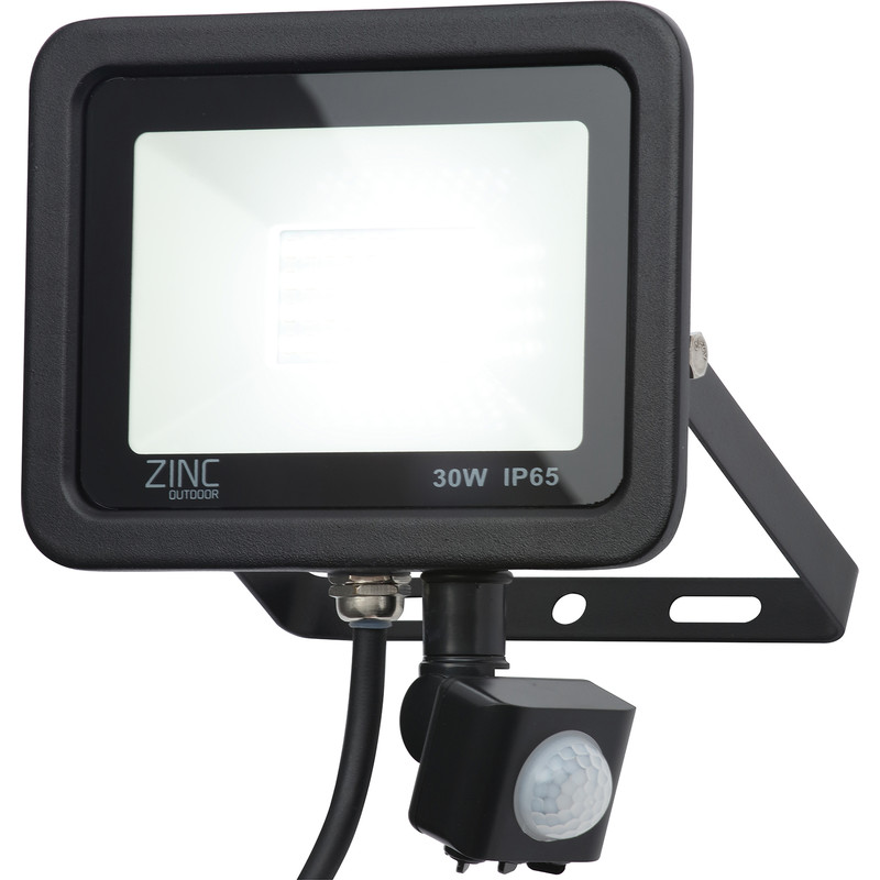 Zink Slim LED PIR Floodlight IP65 10W 800lm
