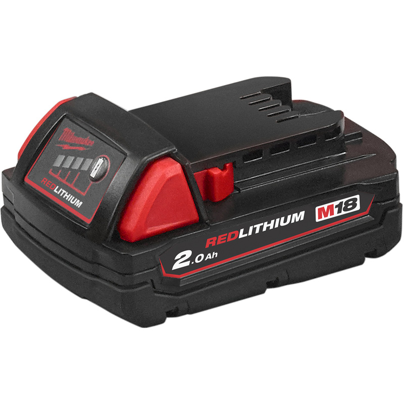 Milwaukee M18 2.0Ah REDLITHIUM-ION Battery 1 x 2.0Ah