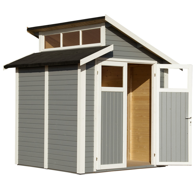 Rowlinson Skylight Shed Painted Light Grey 7' x 7'