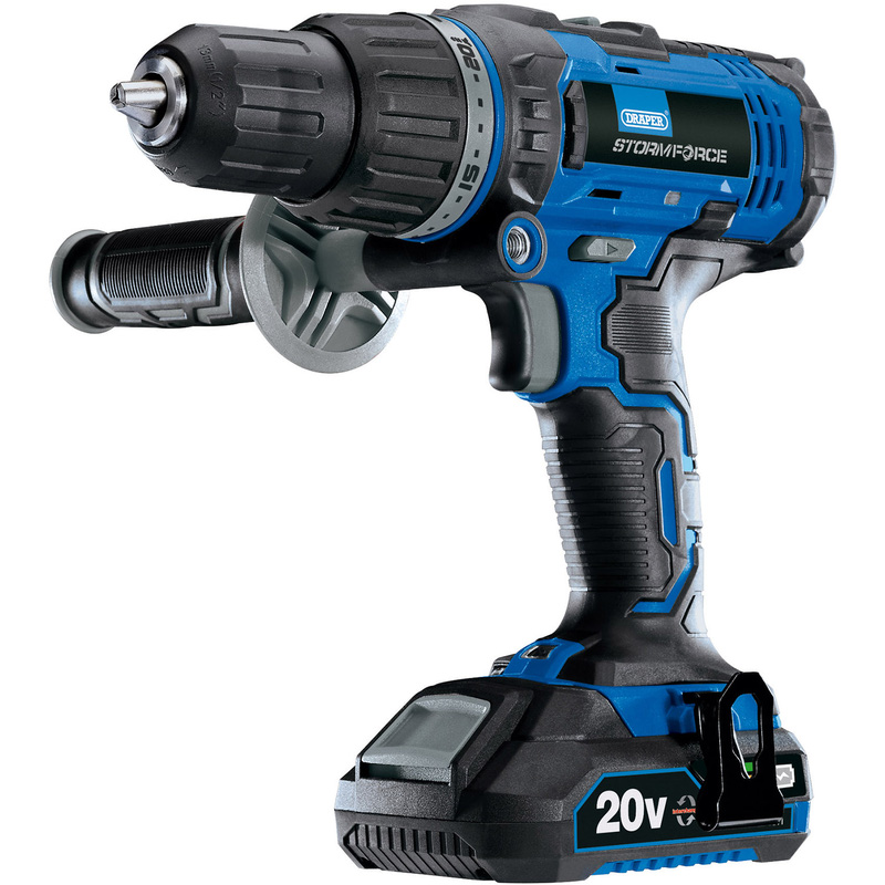 Draper Storm Force 20V Cordless Combi Drill 2 x 2.0Ah