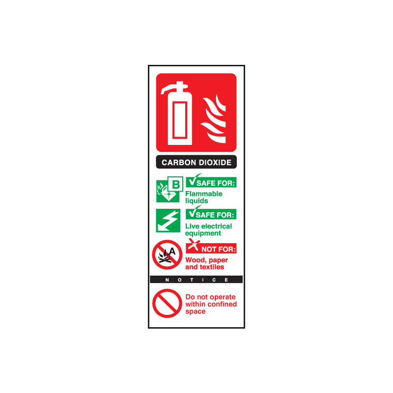 Fire Extinguisher Sign Carbon Dioxide
