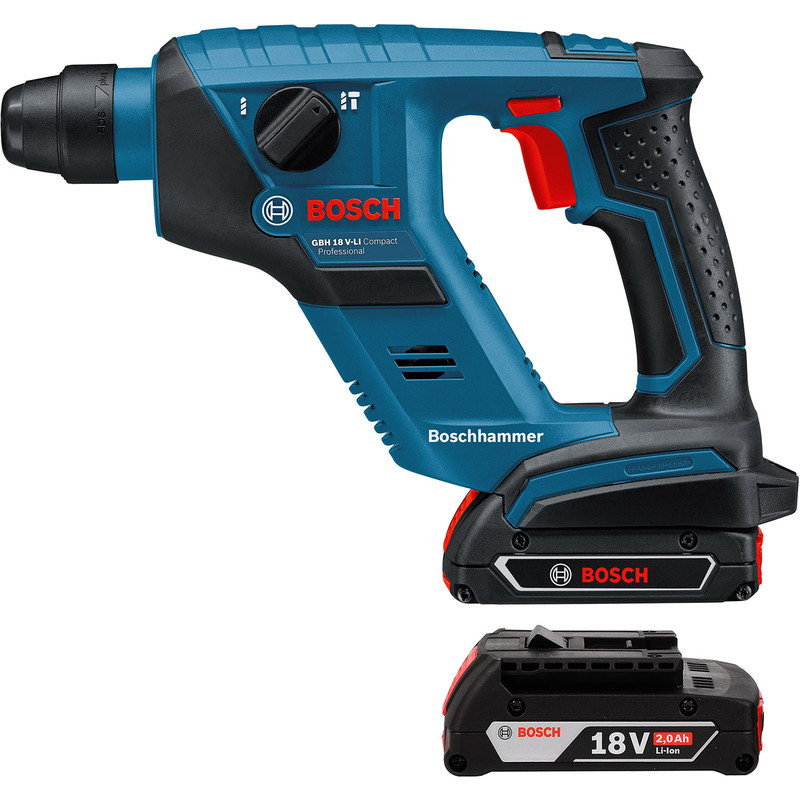 Bosch 18V Compact SDS-Plus Hammer Drill GBH 18V-LI 2 x 2.0Ah