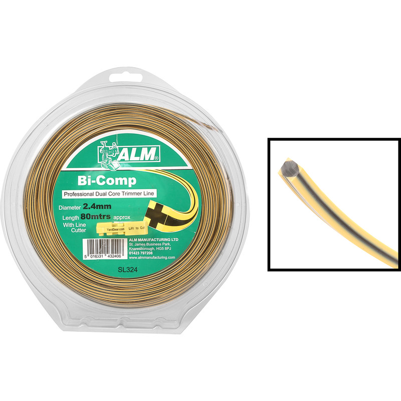 ALM Universal Bi-Component Square Trimmer Line 80m x 2.4mm