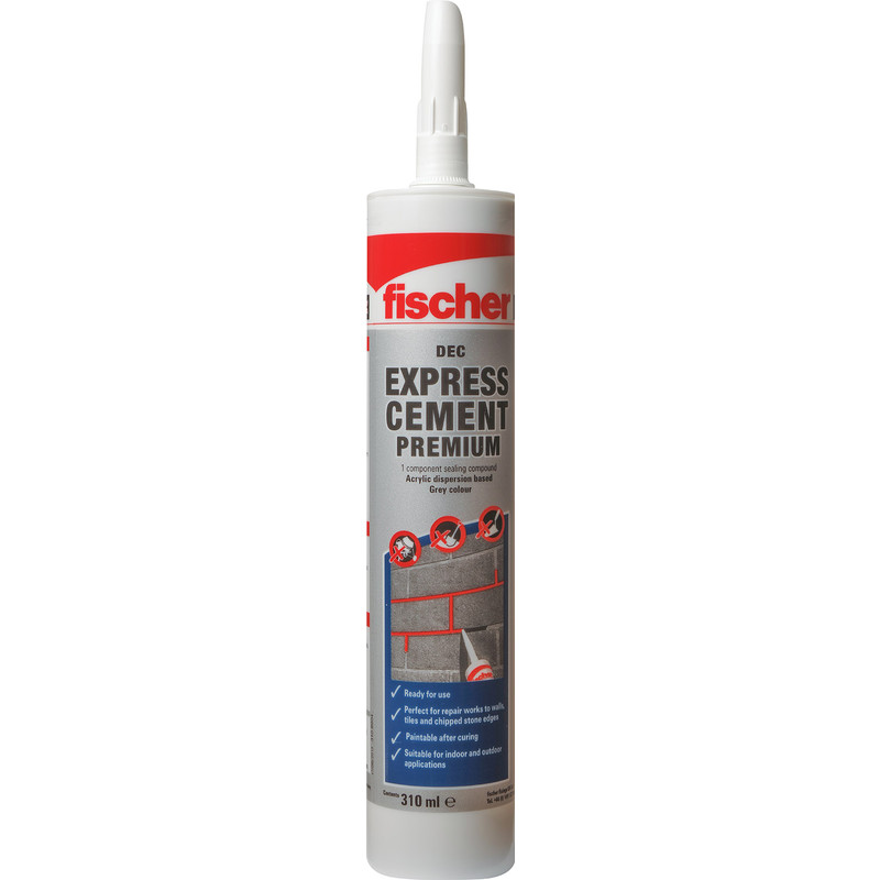 Fischer DEC "Premium" Express Ready Mixed Cement Cartridge 310ml Grey