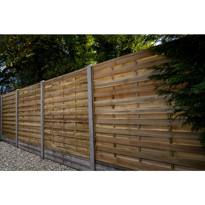 Forest Garden Pressure Treated Decorative Flat Top Fence Panel 6' x 6'