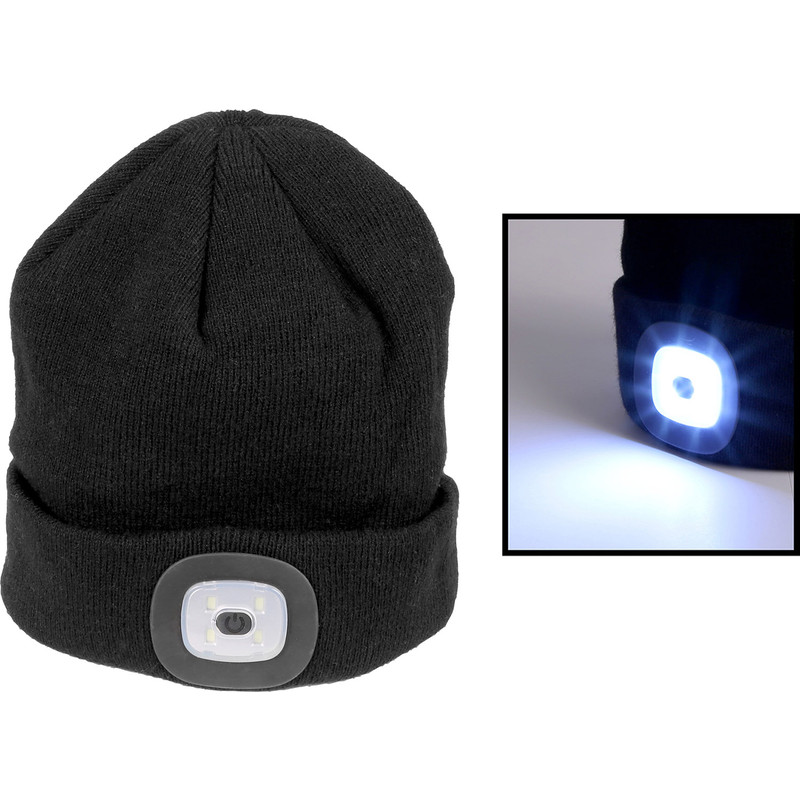LED Headlight Beanie 150lm Black
