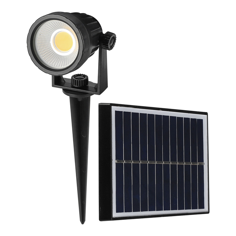 V-TAC 2W LED IP65 Solar Spike Light Black 40lm Daylight