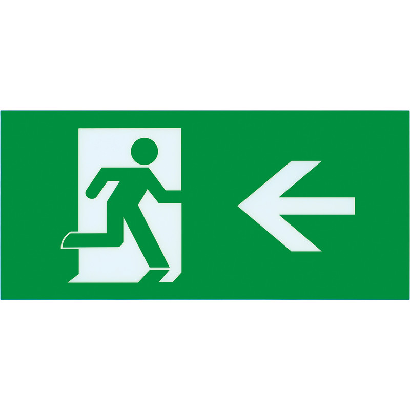 Integral LED Slimline IP20 LED Emergency Exit Sign Box 3.3W 60lm with Left Legend 34m View