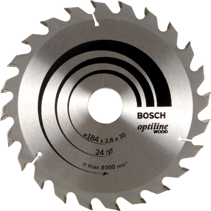 Bosch TCT Optiline Circular Saw Blade 184 x 30mm x 24T