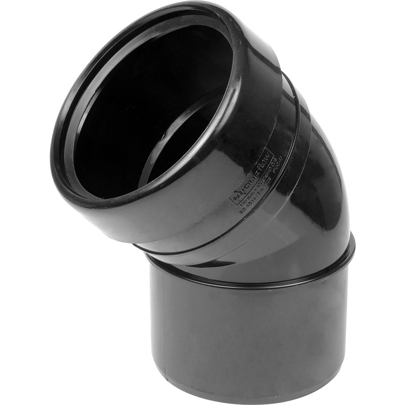 Bend 110mm 135° Socket / Spigot Black