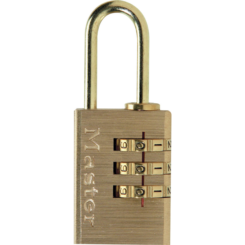 Master Lock Combination Padlock Brass 20 x 56 x 14mm