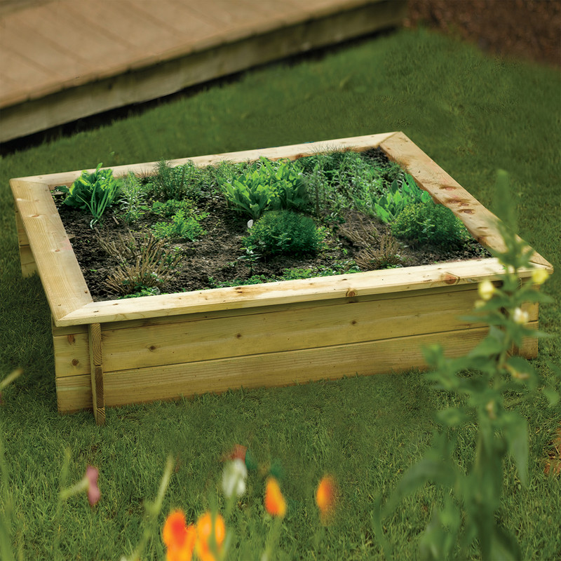 Rowlinson Raised Bed/Sandpit 24cm (h) x 120cm (w) x 120cm (d)