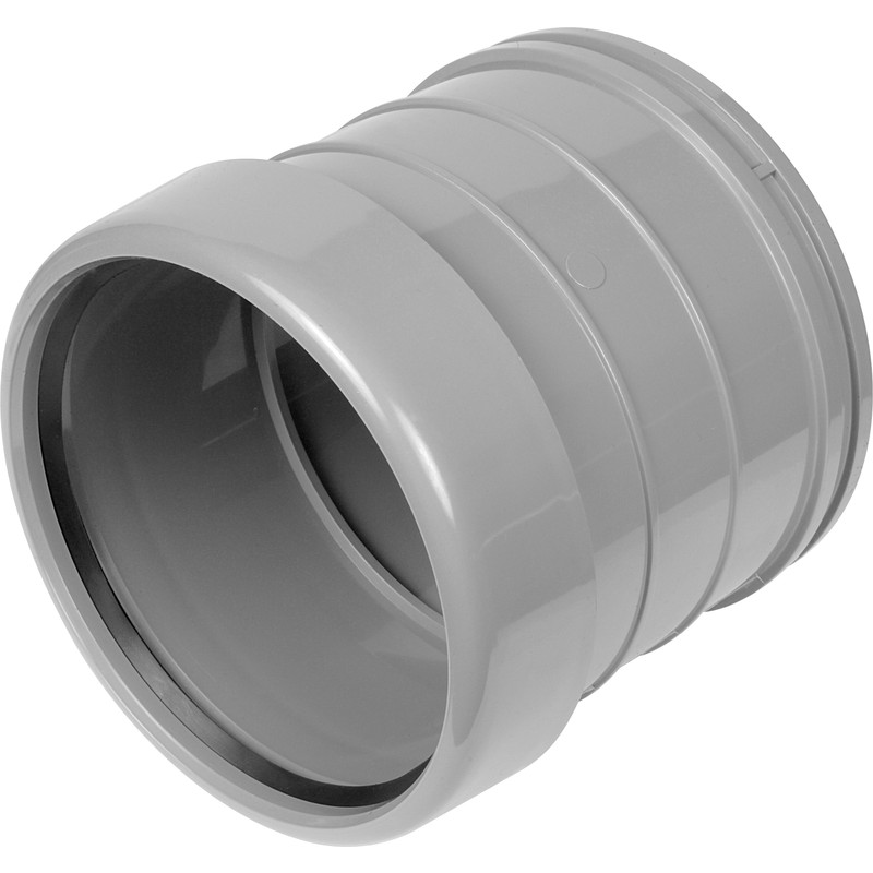 Coupling 110mm Single Socket Grey