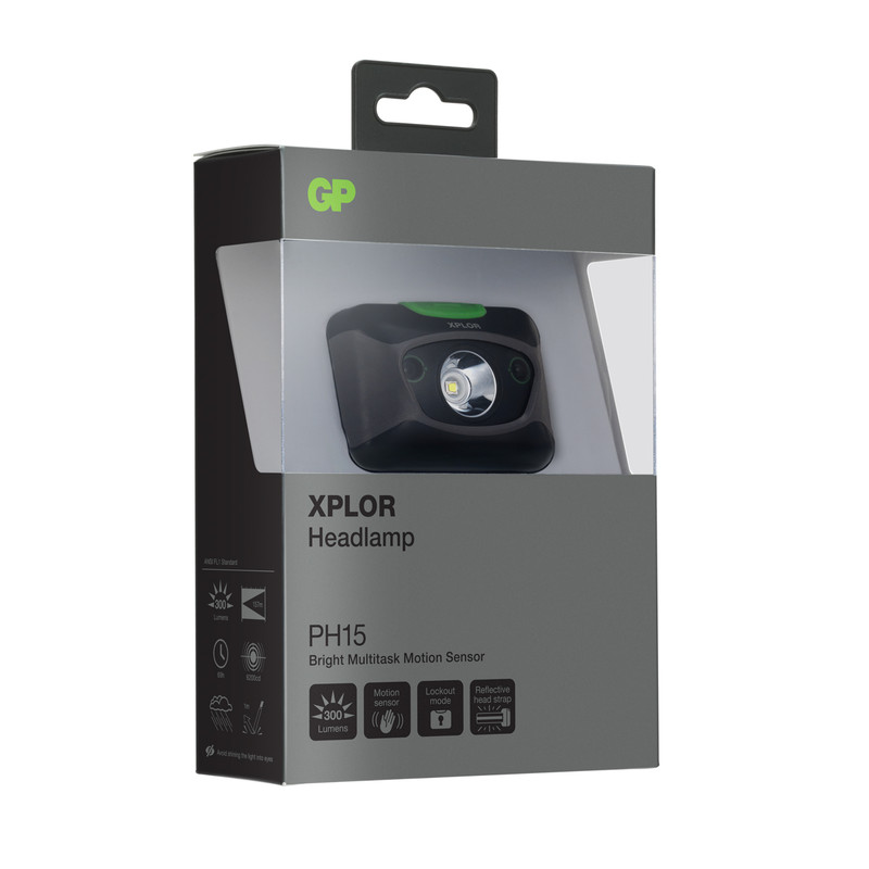GP XPLOR PH15 LED Motion Sensor Head Torch 300lm