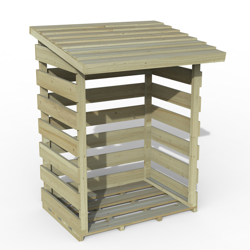 Forest Garden Compact Pent Log Store 126.2cm(h) x 96cm(w) x 82.3cm(d)
