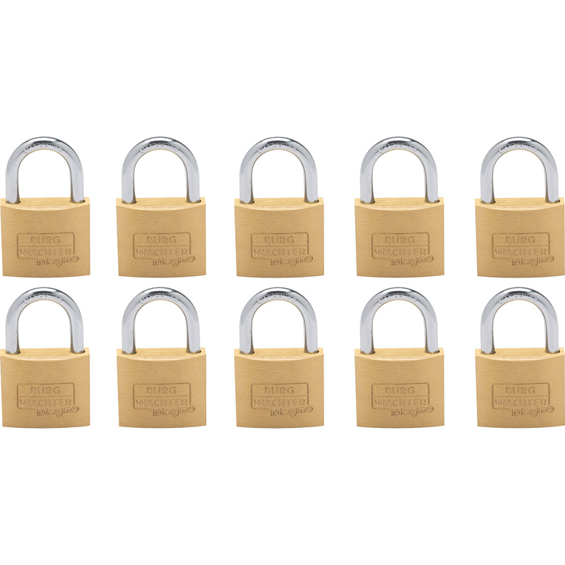 Burg-Wachter MAGNO Brass Keyed Alike Padlock Set 40mm