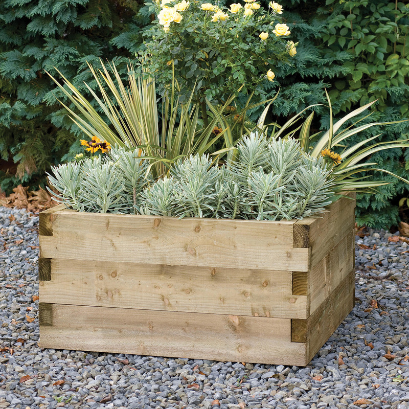 Forest Garden Caledonian Square Raised Bed 42cm (h) x 90cm (w) x 90cm (d)