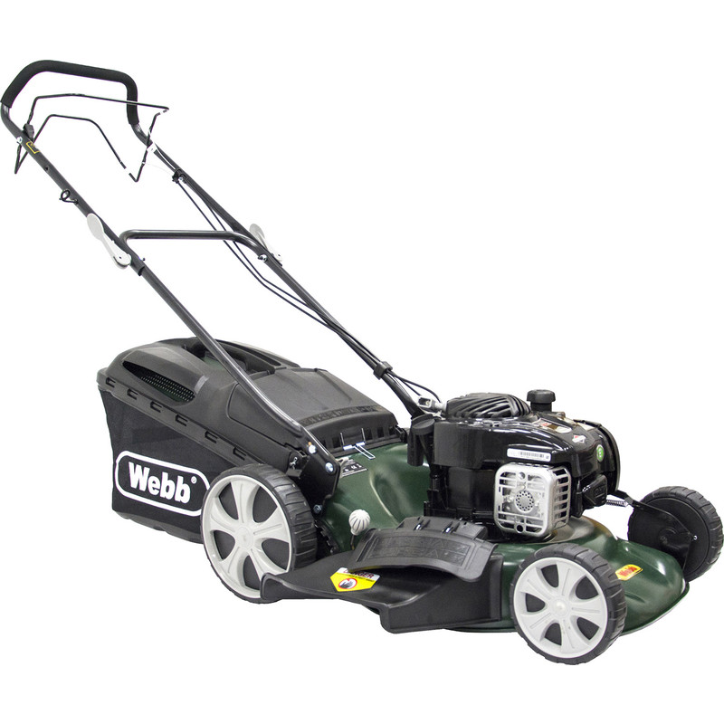 Webb 46cm Self Propelled High Wheel Petrol Rotary Lawnmower 140cc