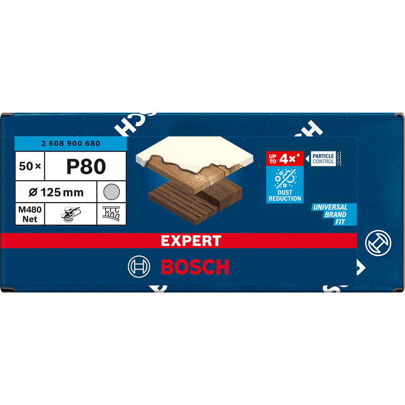 Bosch EXPERT M480 Mesh Sanding Disc 125mm 80G