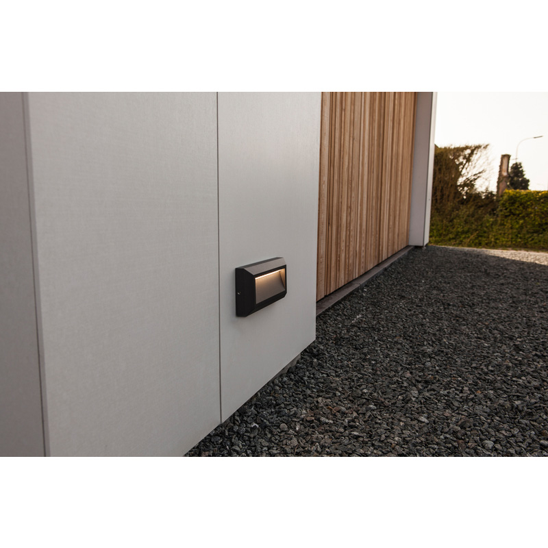 Lutec Helena IP54 LED Wall Light 11w 400lm Dark Grey w/ Light Diffusor