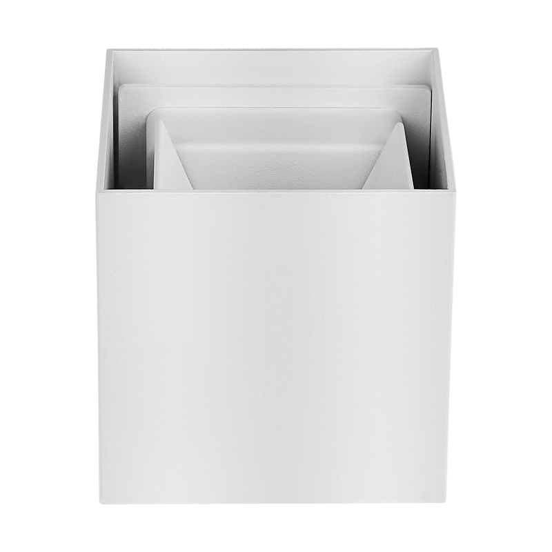 V-TAC 5W LED IP65 Square Wall Light with Adjustable Beam White 700lm Cool White