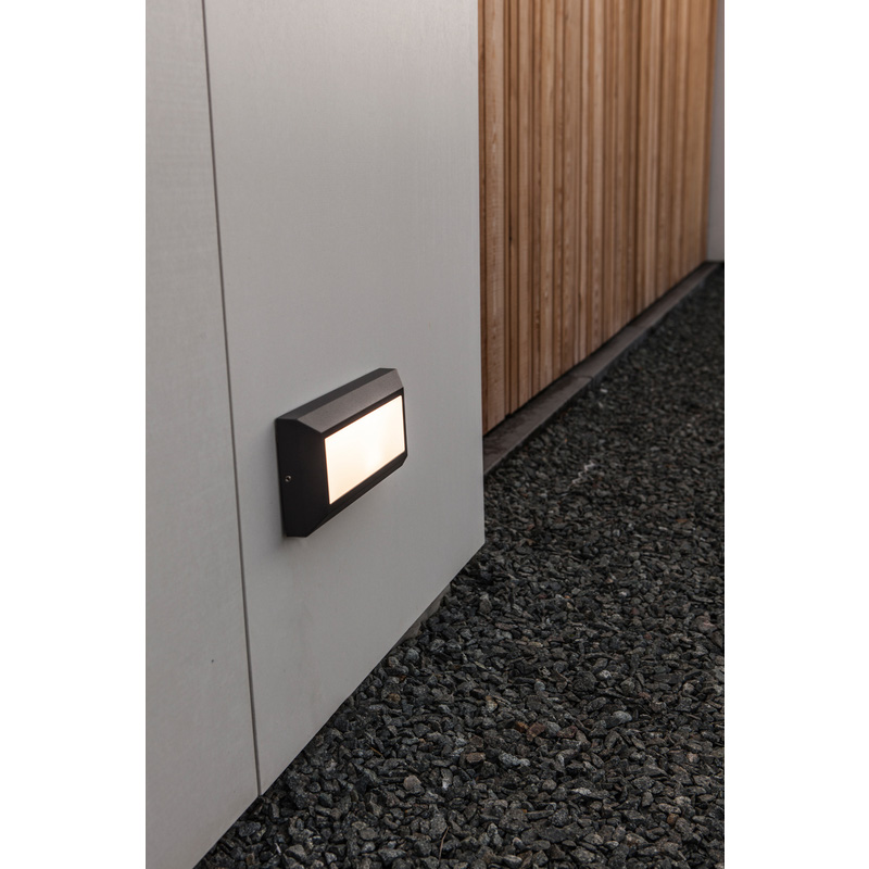 Lutec Helena IP54 LED Wall Light 11w 400lm Dark Grey