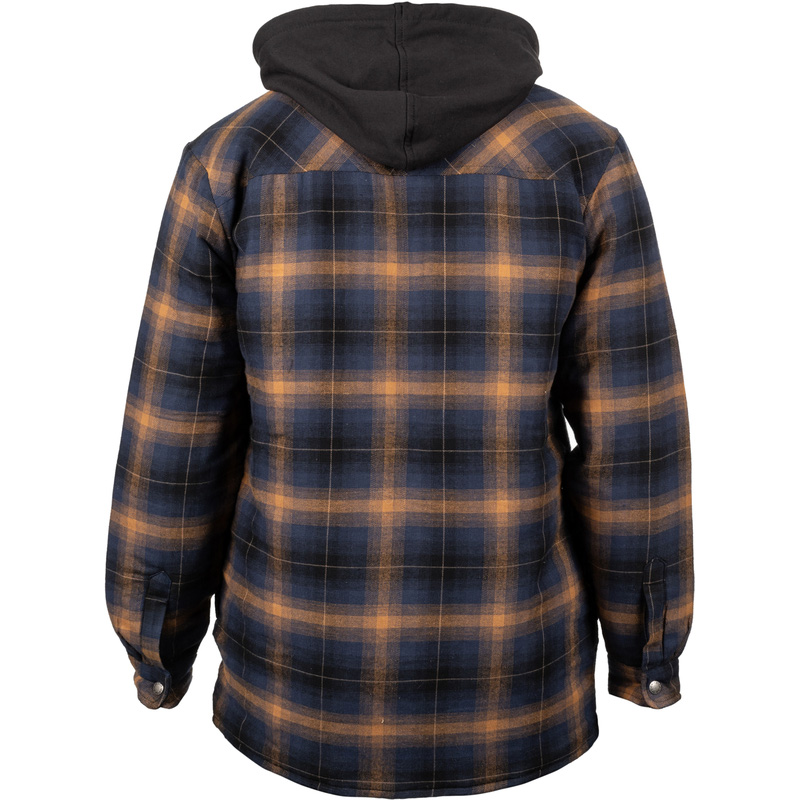 Dickies Fleece Hood Flannel Shirt Jacket Blue L