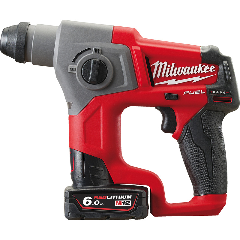 Milwaukee M12CH FUEL Compact SDS+ 2 Mode Hammer 2 x 6.0Ah