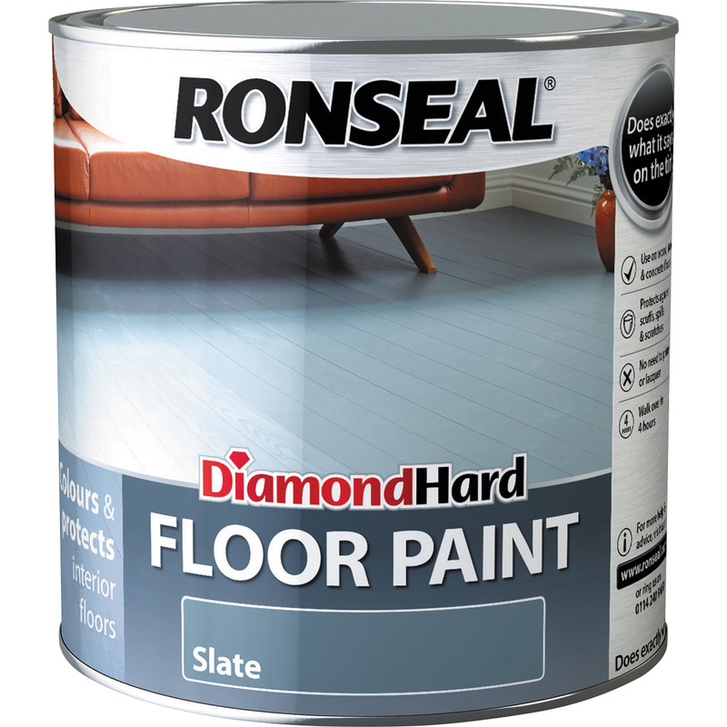 Ronseal Diamond Hard Floor Paint Slate 2.5L