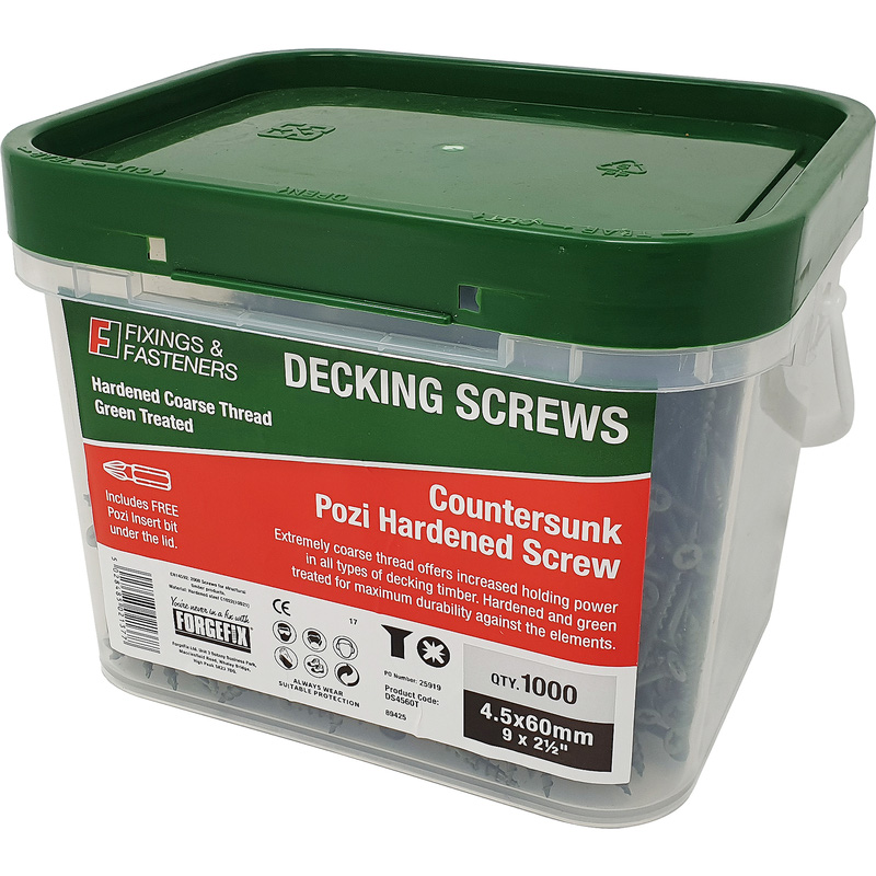 Single Thread Deck & Outdoor Pozi Screw 4.5 x 60mm