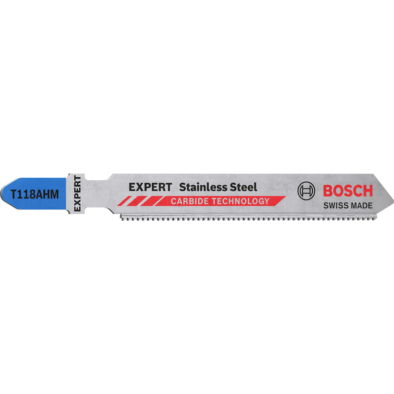 Bosch EXPERT Bayonet Jigsaw Blade T118AHM Thin Stainless Steel 3 Pack