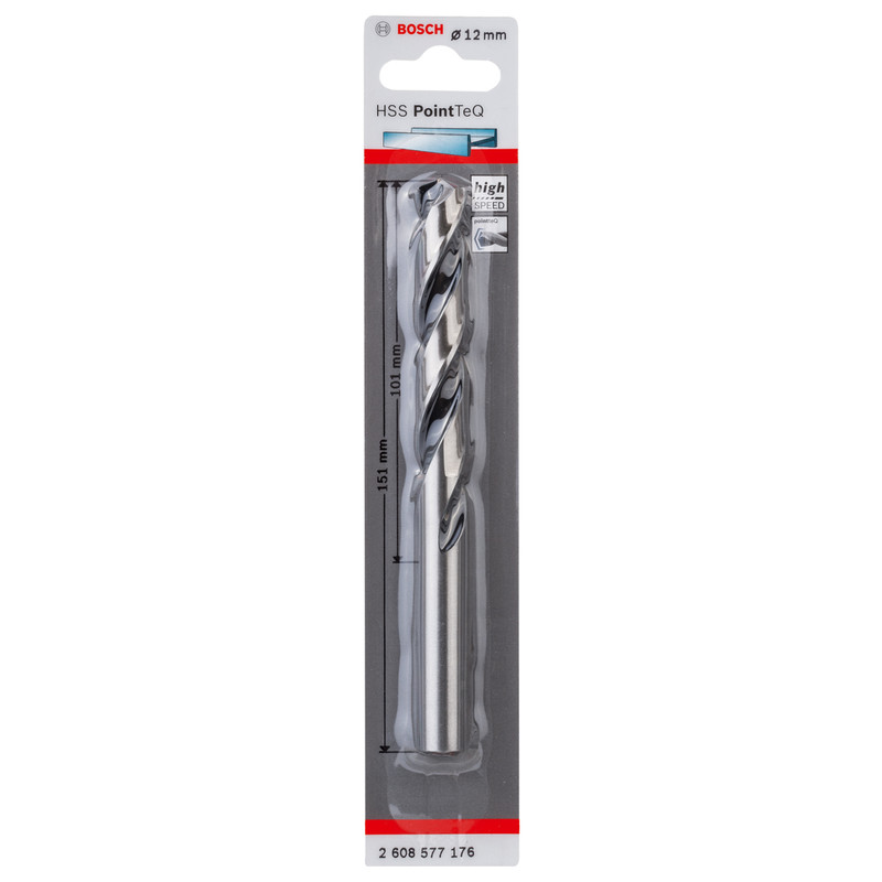 Bosch PointTeQ HSS Metal Drill Bit 12.0mm