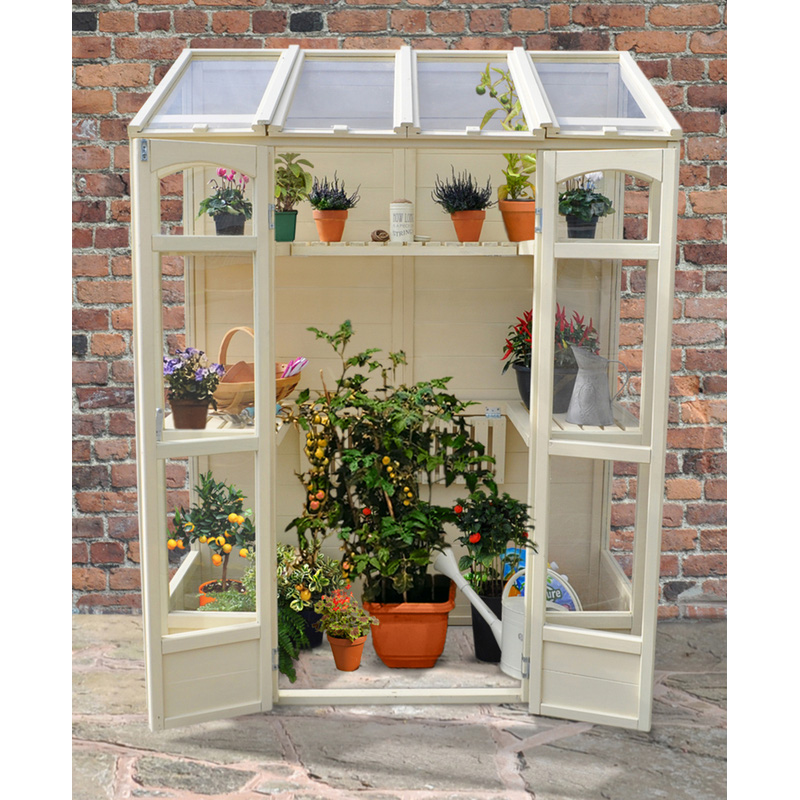 Forest Garden Victorian Tall Wall Greenhouse with Auto Vent 5' x 2.5'