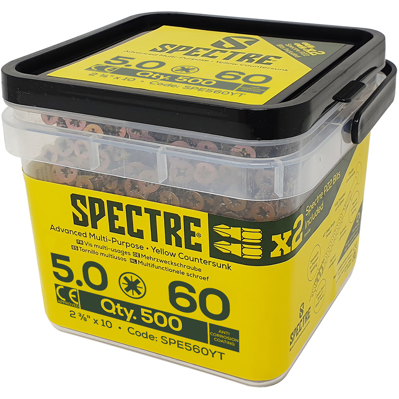 Spectre Woodscrew Tub 5.0x60mm