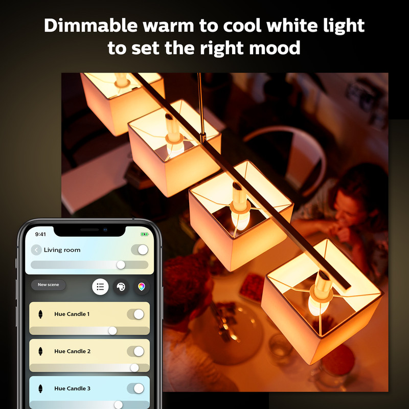 Philips Hue White Ambiance Bluetooth Lamp E14