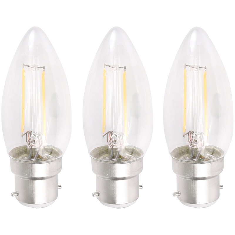 LED Filament Candle Lamp 2W BC (B22d) 230lm