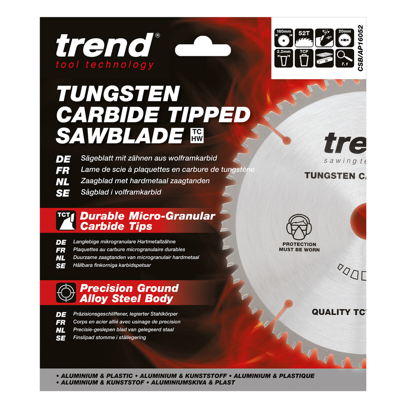 Trend Craft Circular Saw Blade 160 x 52T x 20mm CSB/AP16052