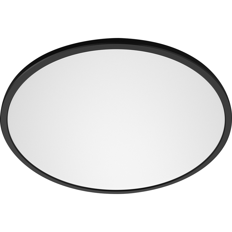 Philips CL550 Superslim LED IP20 Round Ceiling Light Dimmable Black 18W 1500lm Warm White