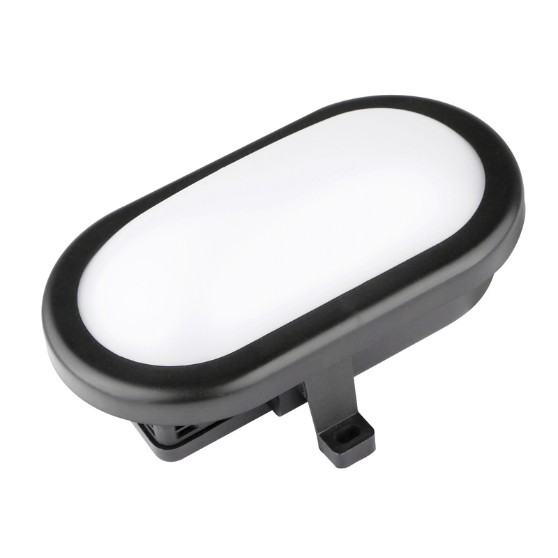 Luceco Eco LED Mini Oval Bulkhead IP54 5.5W 450lm Black