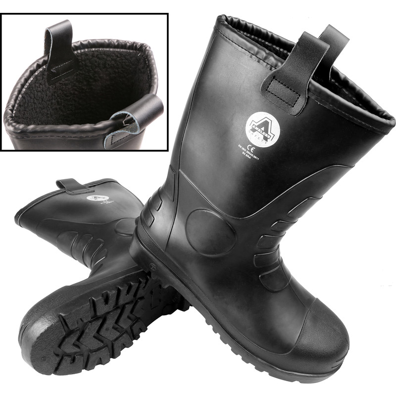 Amblers FS90 Black Safety PVC Rigger Boots Size 10