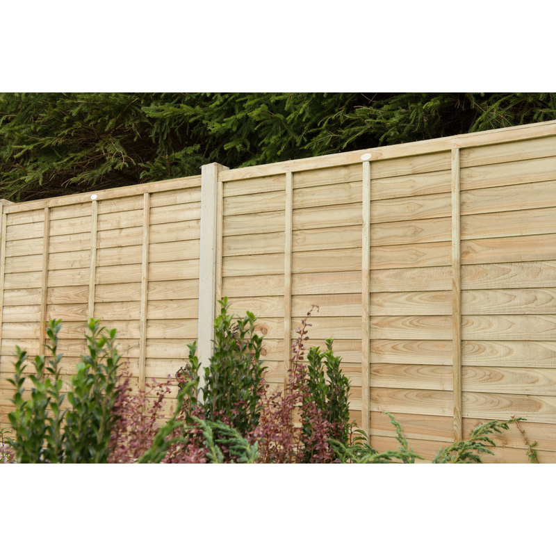 Forest Garden Pressure Treated Superlap Fence Panel 6' x 5'6"
