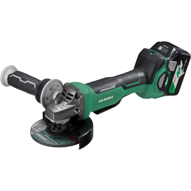 Hikoki 36V 125mm MultiVolt Brushless Angle Grinder 2 x 2.5Ah Multivolt