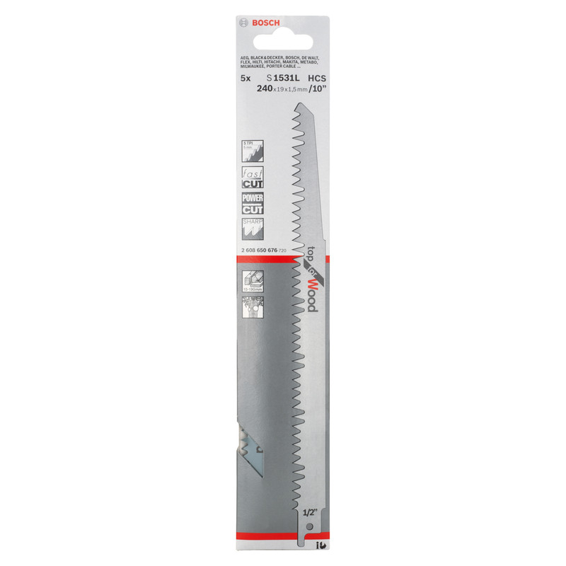 Bosch Sabre Saw Blade Wood S1531L