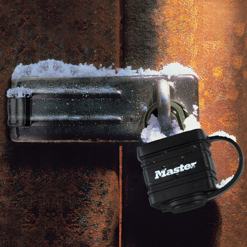 Master Lock Steel Hasp & Weather Tough Laminated Steel Padlock