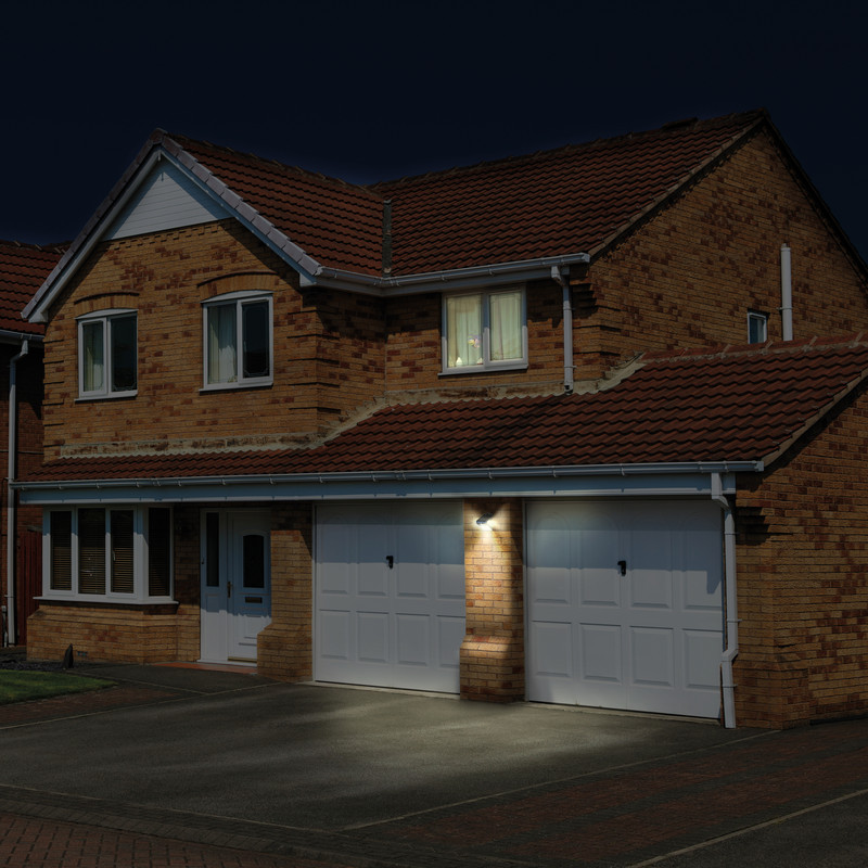 Luceco SOLAR Guardian 3.2W PIR Wall Light IP44 Black 400lm