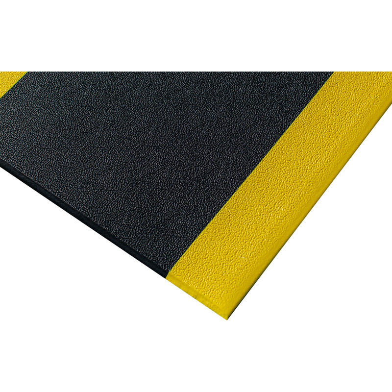 Kumfi Pebble Foam Anti-Fatigue Mat 1.5m x 0.9m - Black/Yellow