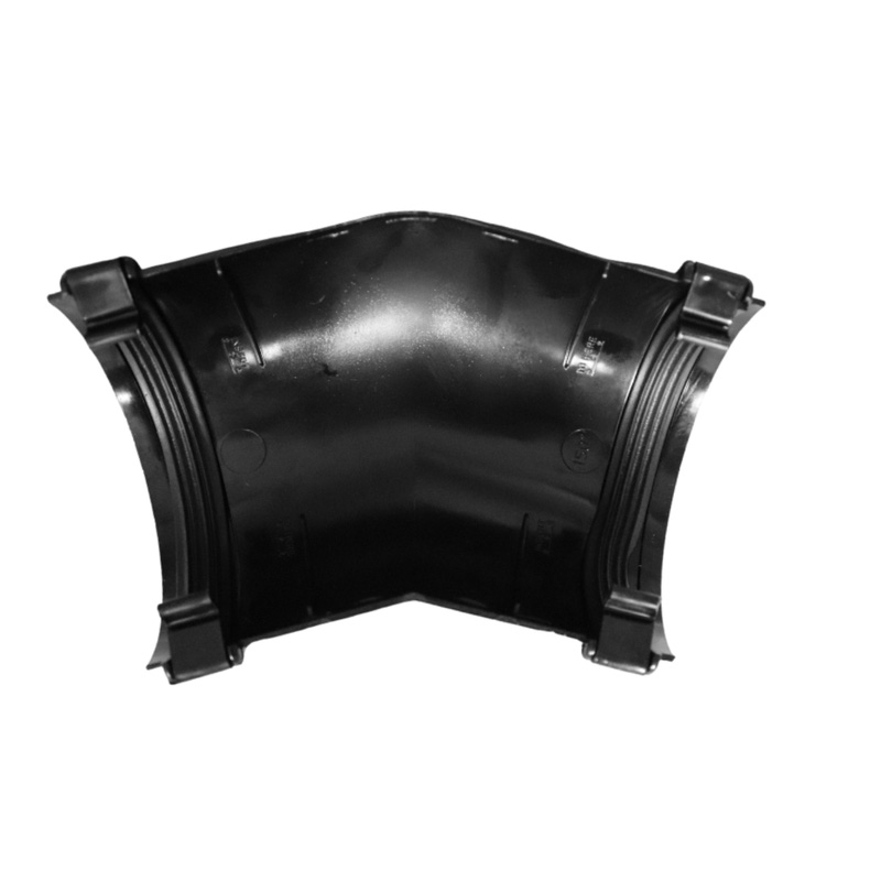 112mm Half Round Gutter Angle 120° Black