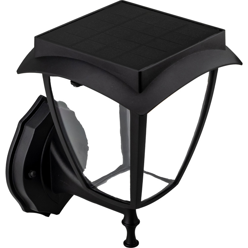 V-TAC 2W LED Solar Wall Lantern IP65 2in1 CCT 2W Black 110lm 2in1 CCT