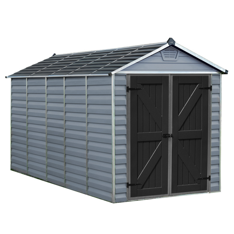 Rowlinson Palram Skylight Grey Deco Apex Shed 6 x 12